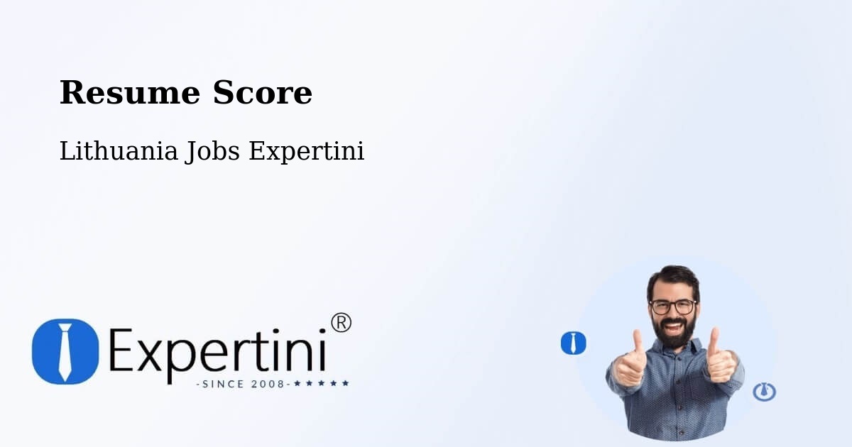 Resume Score & Job Description Match Tool – Šeduva - Lithuania Jobs Expertini